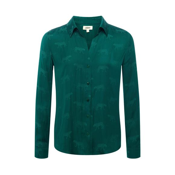 L'AGENCE Tops - L'Agence 'Holly' Green Polyester Blouse Size XS